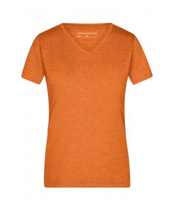 Damen Ladies' Heather T-Shirt Orange-melange 8160