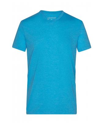 Herren Men's Heather T-Shirt Turquoise-melange 8161