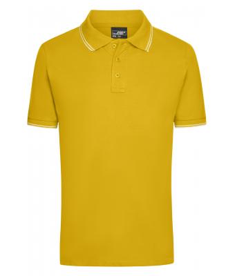 Uomo Men's Polo Sun-yellow/white 8208
