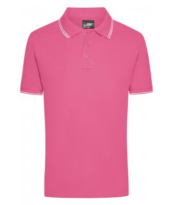 Uomo Men's Polo Pink/white 8208