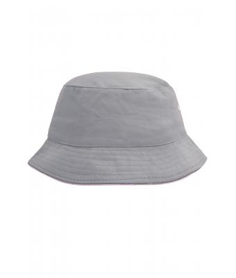 Ladies Fisherman Piping Hat Grey/light-rosa 7579