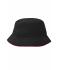 Damen Fisherman Piping Hat Black/red 7579