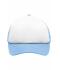 Bambino 5 Panel Polyester Mesh Cap for Kids White/light-blue 7623