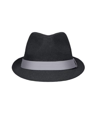 Unisexe Chapeau en papier Noir/gris-clair 8021