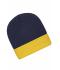 Unisex Knitted Cap Navy/gold-yellow 7805