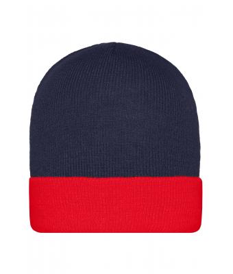 Unisex Knitted Cap Navy/red 7805