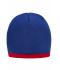 Unisex Beanie with Contrasting Border Royal/red 7808