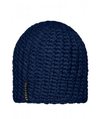 Unisex Casual Outsized Crocheted Cap Navy 7886