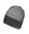 Unisexe Bonnet tricoté urbain Noir-charbon/gris 8324